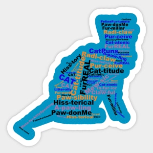 Cat Pun Word Cloud Sticker